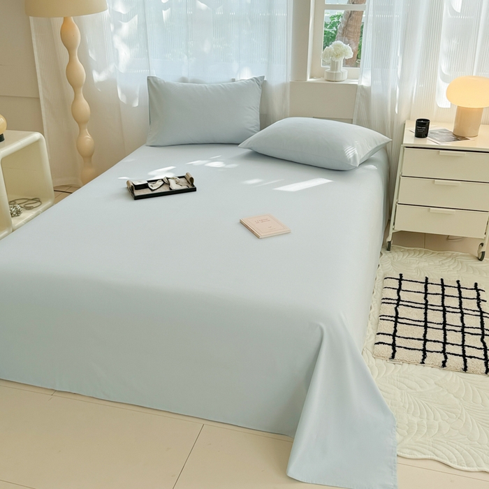 91家纺网 家纺一手货源 找家纺 丽美人家纺 2025新款全棉纯棉磨毛单床单 床单单件 海青