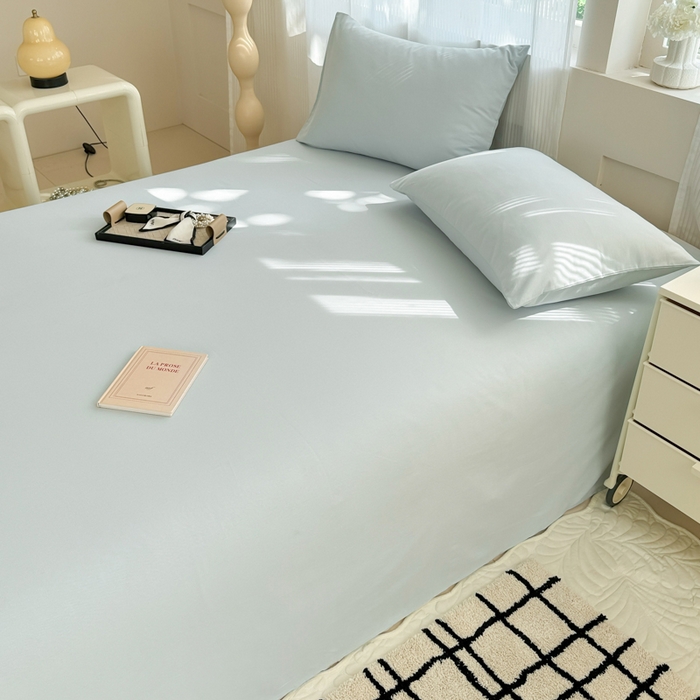 91家纺网 家纺一手货源 找家纺 丽美人家纺 2025新款全棉纯棉磨毛单床单 床单单件 海青