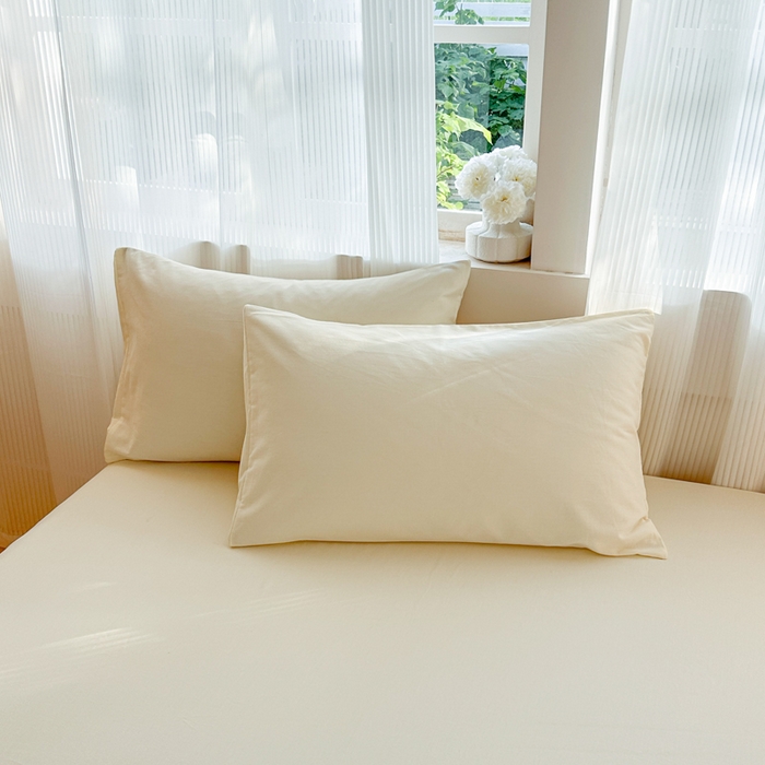 91家纺网 家纺一手货源 找家纺 丽美人家纺 2025新款全棉纯棉磨毛单床笠 床笠单件 奶昔白