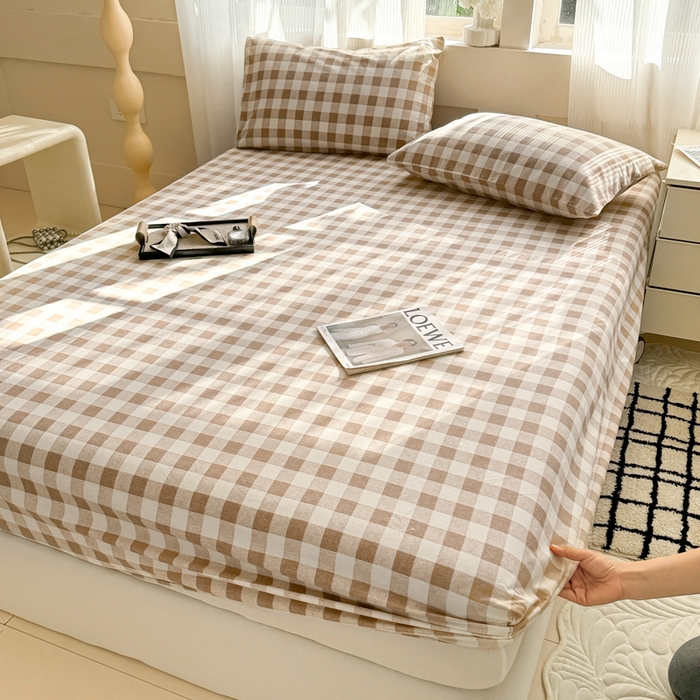 91家纺网 家纺一手货源 找家纺 （总）丽美人家纺 2025新款全棉纯棉磨毛单床笠 床笠单件