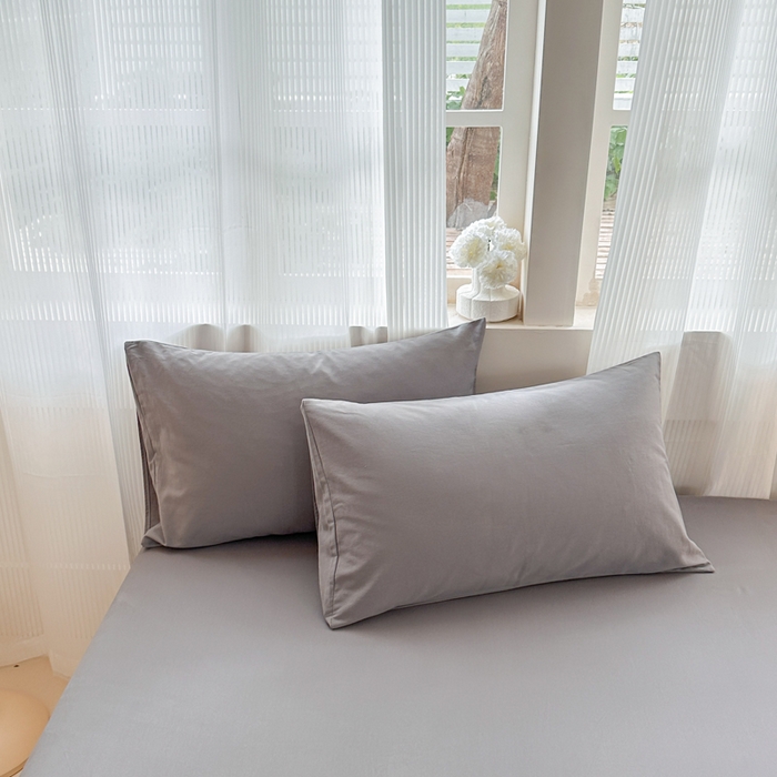 91家纺网 家纺一手货源 找家纺 丽美人家纺 2025新款全棉纯棉磨毛单床笠 床笠单件 慕斯灰