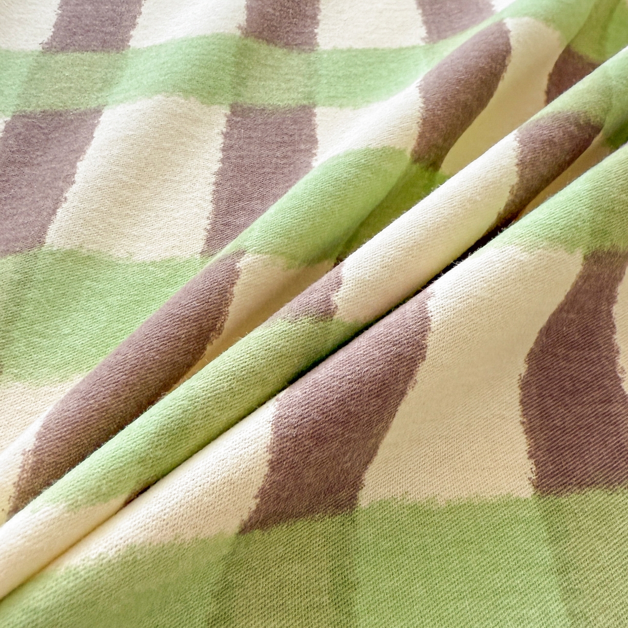 91家纺网 家纺一手货源 找家纺 丽美人家纺 2025新款全棉纯棉磨毛单床笠 床笠单件 方格绿