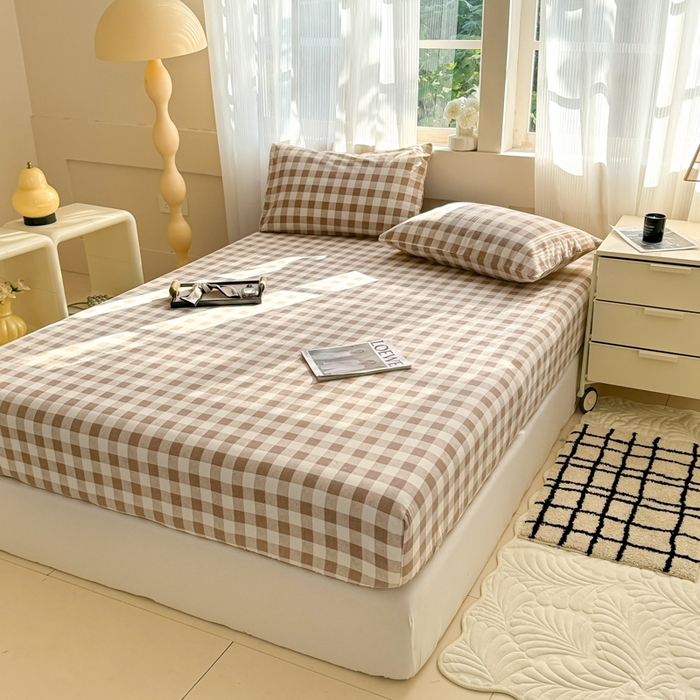 91家纺网 家纺一手货源 找家纺 （总）丽美人家纺 2025新款全棉纯棉磨毛单床笠 床笠单件