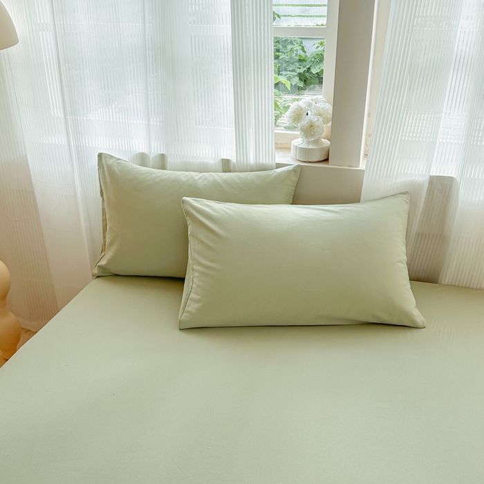 91家纺网 家纺一手货源 找家纺 丽美人家纺 2025新款全棉纯棉磨毛单床笠 床笠单件 茶香绿