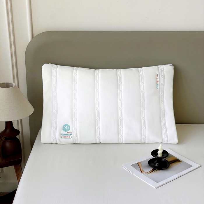 91家纺网 家纺一手货源 找家纺 （总）亦帆枕芯 2025新款M五双核可拆卸护颈枕头二合一不压耳多功能调节枕头枕芯