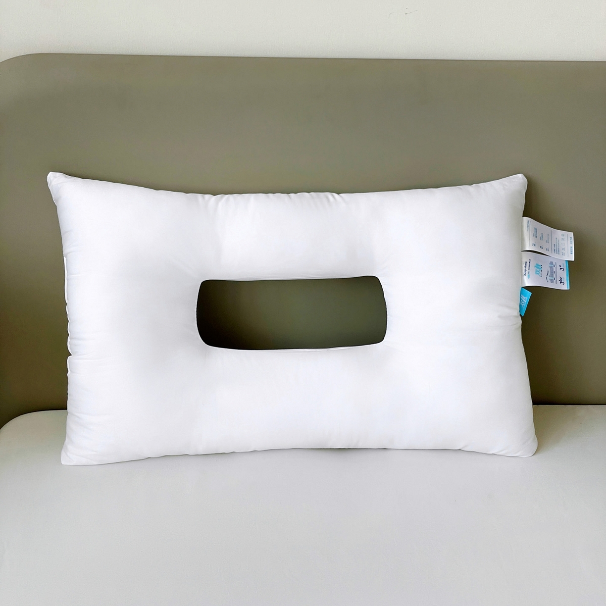 91家纺网 家纺一手货源 找家纺 亦帆枕芯 2025新款M五双核可拆卸护颈枕头二合一不压耳多功能调节枕头枕芯 M五双核护颈枕-两只装 48x74cm