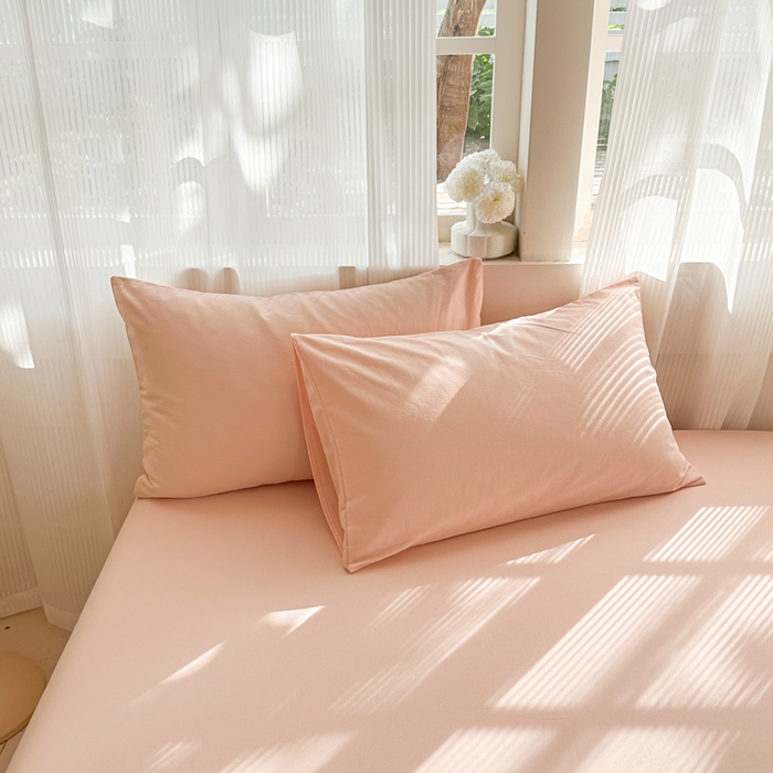 91家纺网 家纺一手货源 找家纺 丽美人家纺 2025新款全棉纯棉磨毛单床笠 床笠单件 浅豆沙