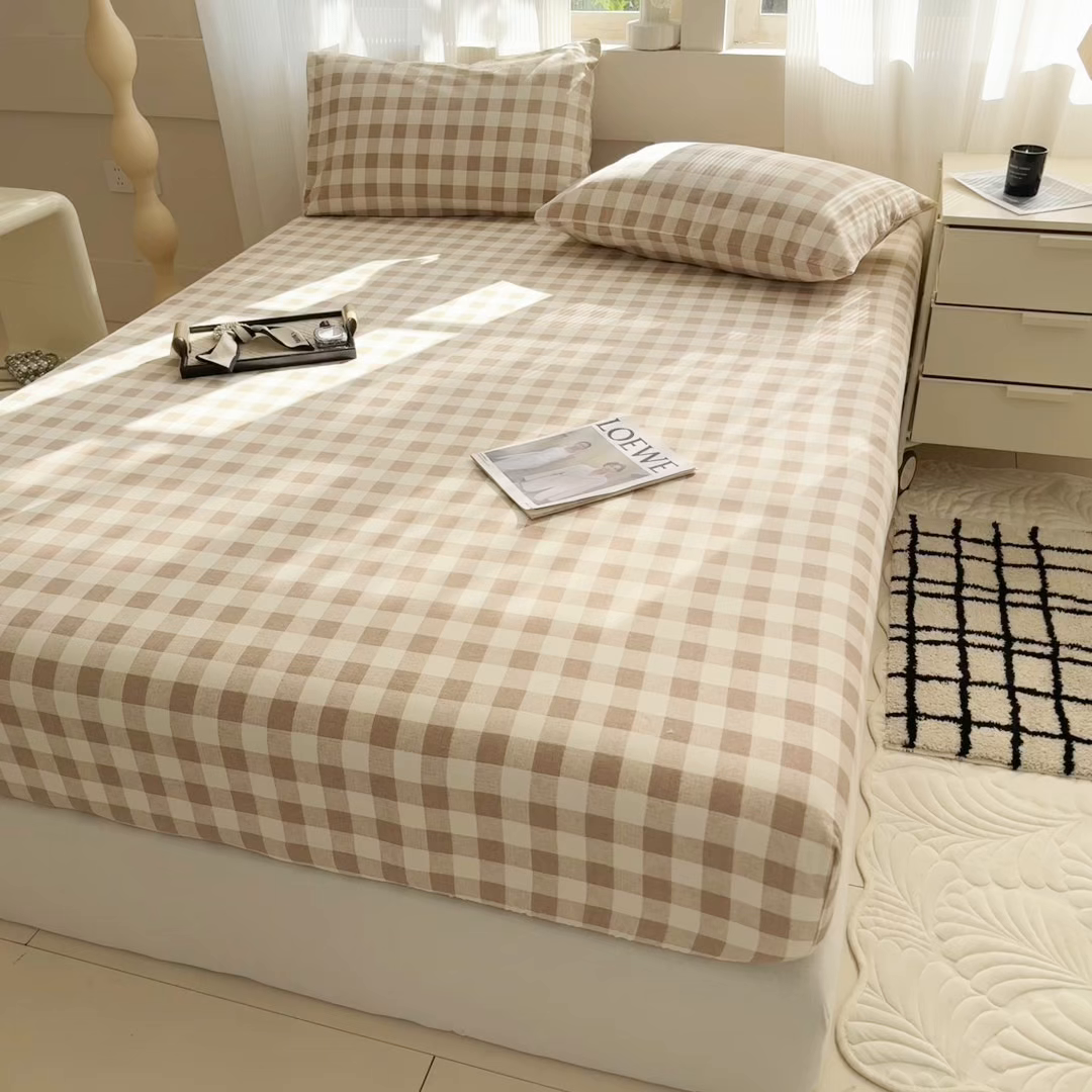 91家纺网 家纺一手货源 找家纺 （总）丽美人家纺 2025新款全棉纯棉磨毛单床笠 床笠单件