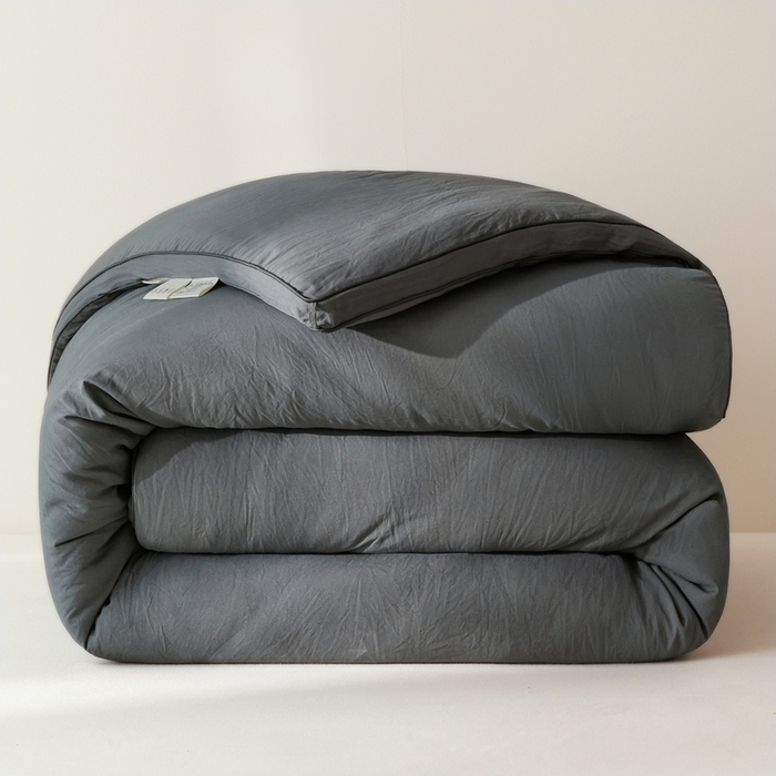 益多眠 2025新款立体滚边大豆被 被子被芯 滚边立体--深灰