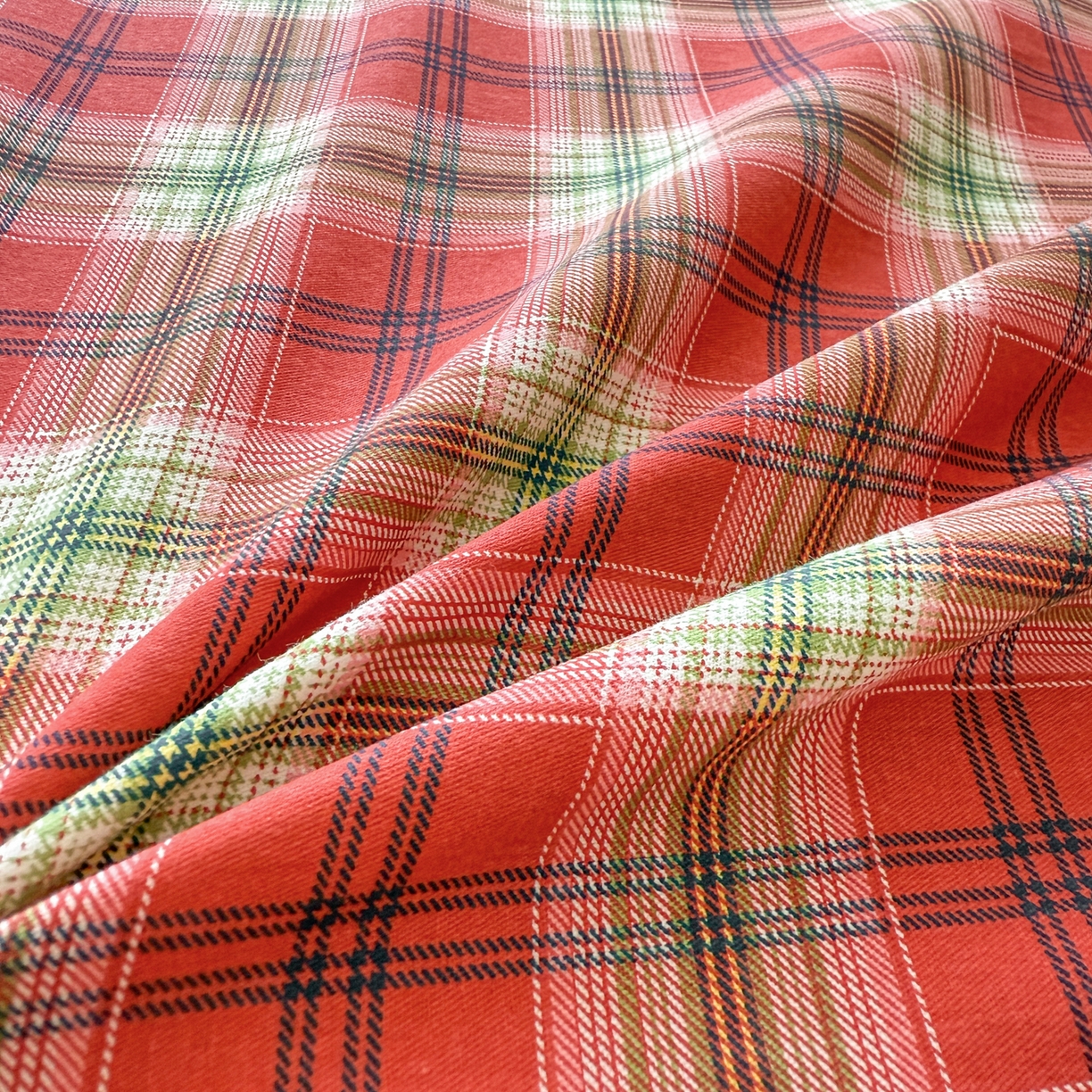 91家纺网 家纺一手货源 找家纺 丽美人家纺 2025新款全棉纯棉磨毛单床笠 床笠单件 红纹格