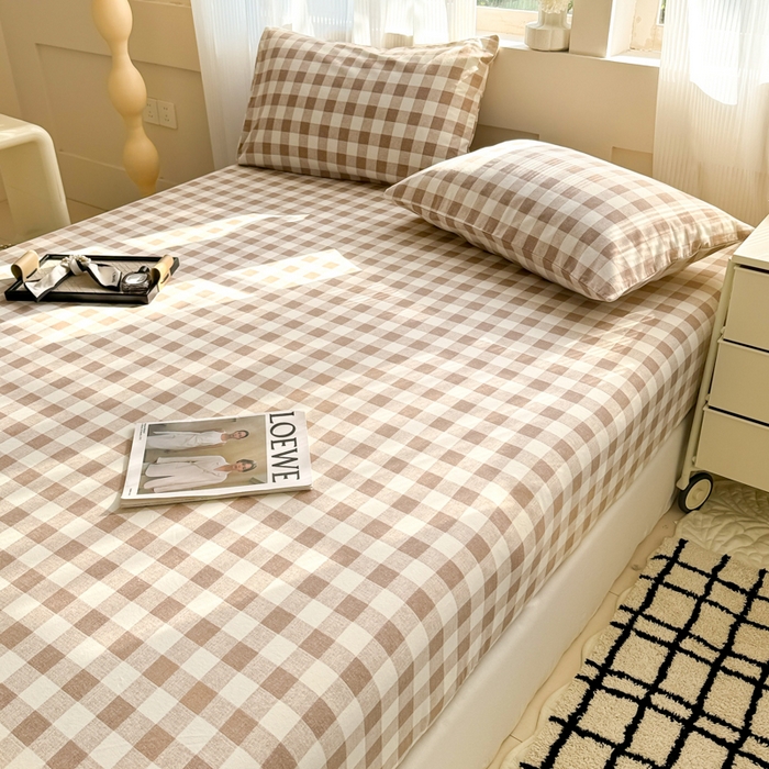 91家纺网 家纺一手货源 找家纺 （总）丽美人家纺 2025新款全棉纯棉磨毛单床笠 床笠单件