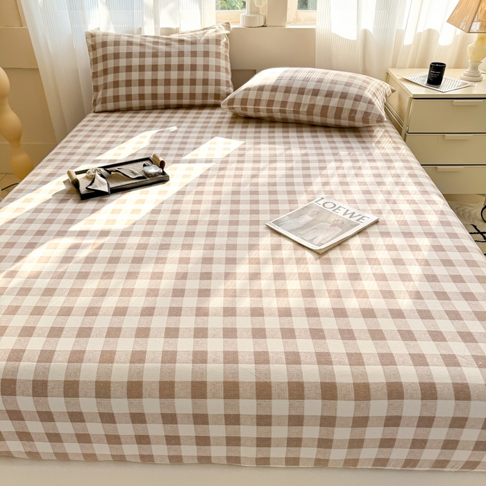 91家纺网 家纺一手货源 找家纺 （总）丽美人家纺 2025新款全棉纯棉磨毛单床笠 床笠单件