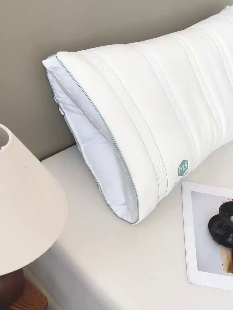 91家纺网 家纺一手货源 找家纺 （总）亦帆枕芯 2025新款M五双核可拆卸护颈枕头二合一不压耳多功能调节枕头枕芯