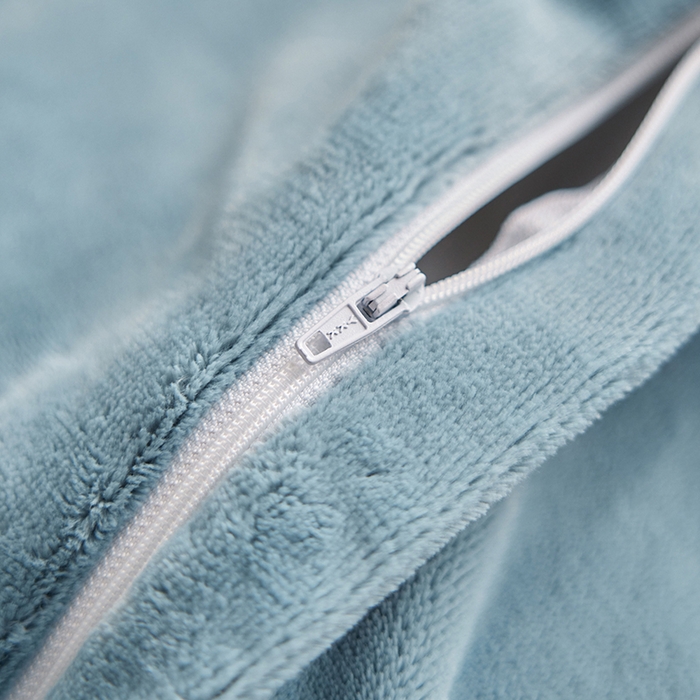 91家纺网 家纺一手货源 找家纺 千朵森 2025新款高克重全消光纯色牛奶绒套件四件套 风格一 微蓝