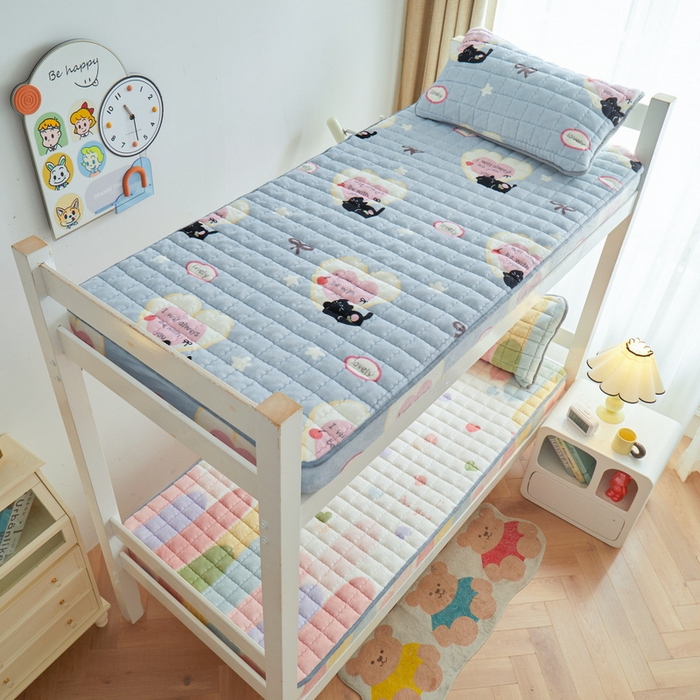 91家纺网 家纺一手货源 找家纺 爱思凯家纺 2025新款初心-牛奶绒学生床笠小号三件套 【初心】床笠-爱心彩虹