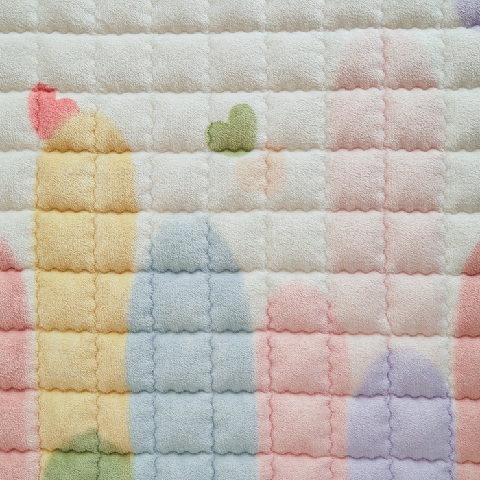 91家纺网 家纺一手货源 找家纺 爱思凯家纺 2025新款初心-牛奶绒学生床笠小号三件套 【初心】床笠-爱心彩虹