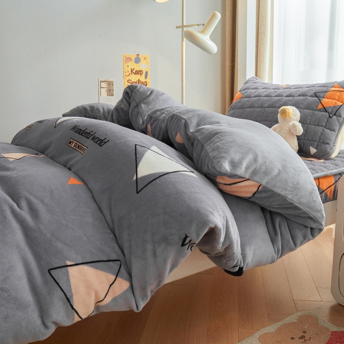 91家纺网 家纺一手货源 找家纺 爱思凯家纺 2025新款初心-牛奶绒学生床笠小号三件套 【初心】床笠-美好时光