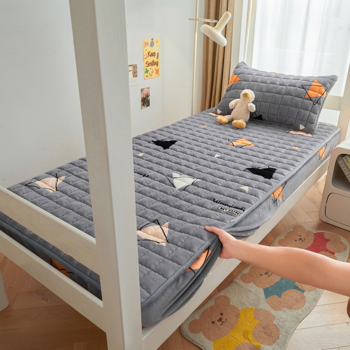 91家纺网 家纺一手货源 找家纺 爱思凯家纺 2025新款初心-牛奶绒学生床笠小号三件套 【初心】床笠-美好时光