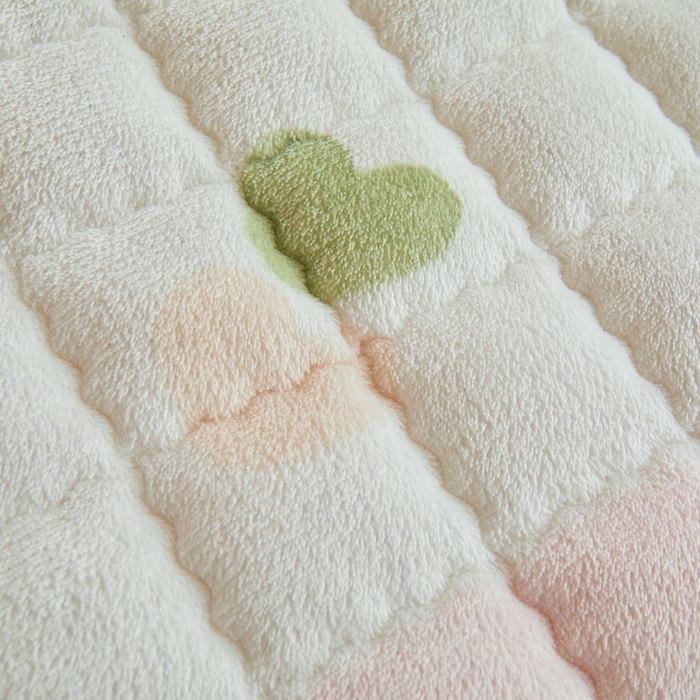 91家纺网 家纺一手货源 找家纺 爱思凯家纺 2025新款初心-牛奶绒学生床笠小号三件套 【初心】床笠-爱心彩虹