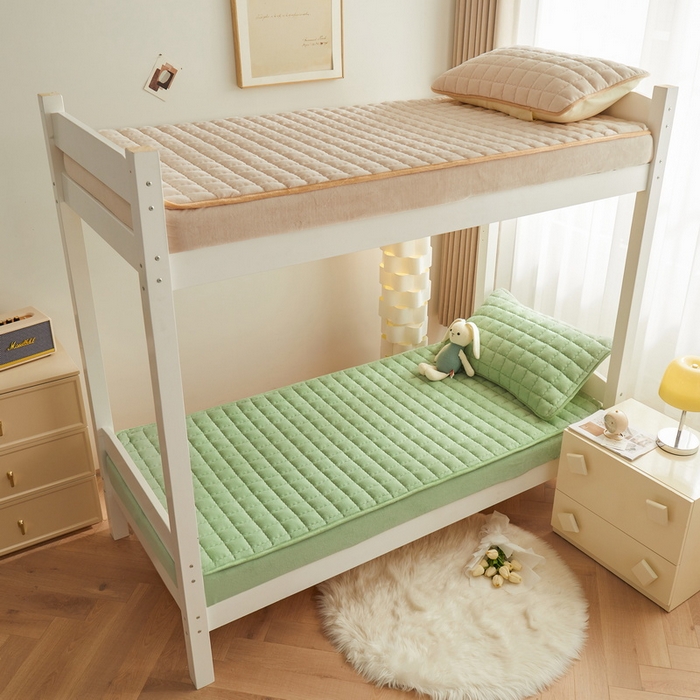 91家纺网 家纺一手货源 找家纺 爱思凯家纺 2025新款初心-牛奶绒学生床笠小号三件套 【初心】床笠-香草绿