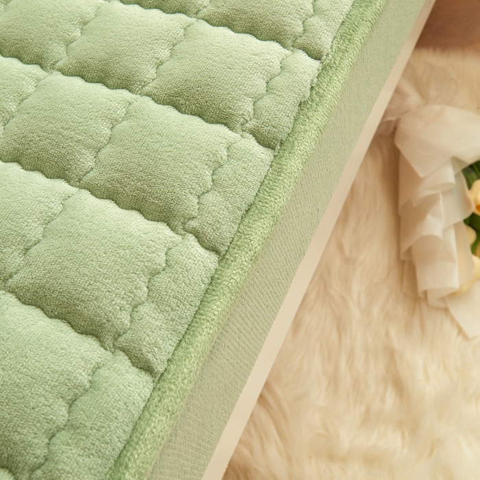 91家纺网 家纺一手货源 找家纺 爱思凯家纺 2025新款初心-牛奶绒学生床笠小号三件套 【初心】床笠-香草绿