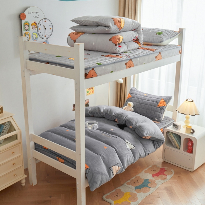 91家纺网 家纺一手货源 找家纺 （总）爱思凯家纺 2025新款初心-牛奶绒学生床笠小号三件套