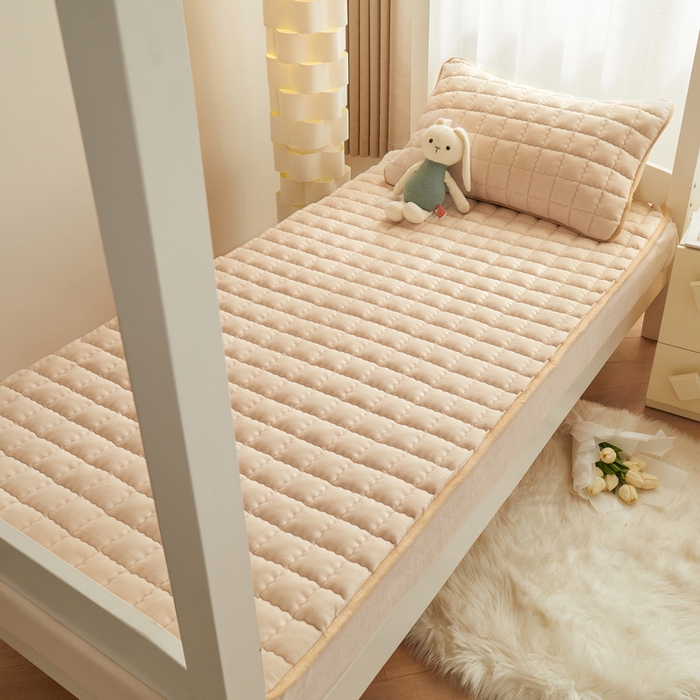 91家纺网 家纺一手货源 找家纺 爱思凯家纺 2025新款初心-牛奶绒学生床笠小号三件套 【初心】床笠-香槟色