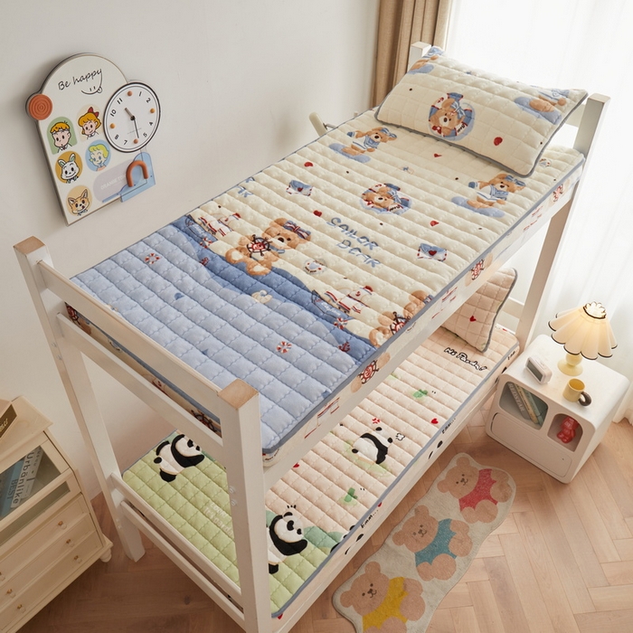 91家纺网 家纺一手货源 找家纺 爱思凯家纺 2025新款初心-牛奶绒学生床笠小号三件套 【初心】床笠-看熊猫