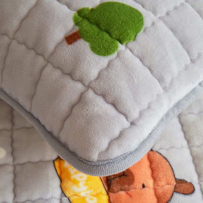 91家纺网 家纺一手货源 找家纺 爱思凯家纺 2025新款初心-牛奶绒学生床笠小号三件套 【初心】床笠-灰底卡拉