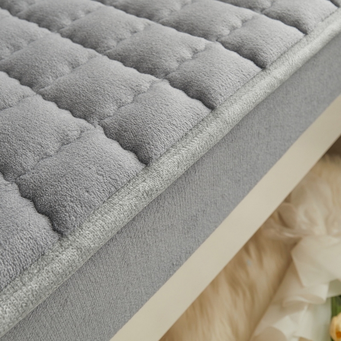 91家纺网 家纺一手货源 找家纺 爱思凯家纺 2025新款初心-牛奶绒学生床笠小号三件套 【初心】床笠-时尚灰