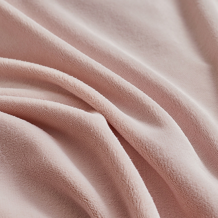 91家纺网 家纺一手货源 找家纺 千朵森 2025新款高克重全消光纯色牛奶绒套件四件套 风格二 藕荷粉