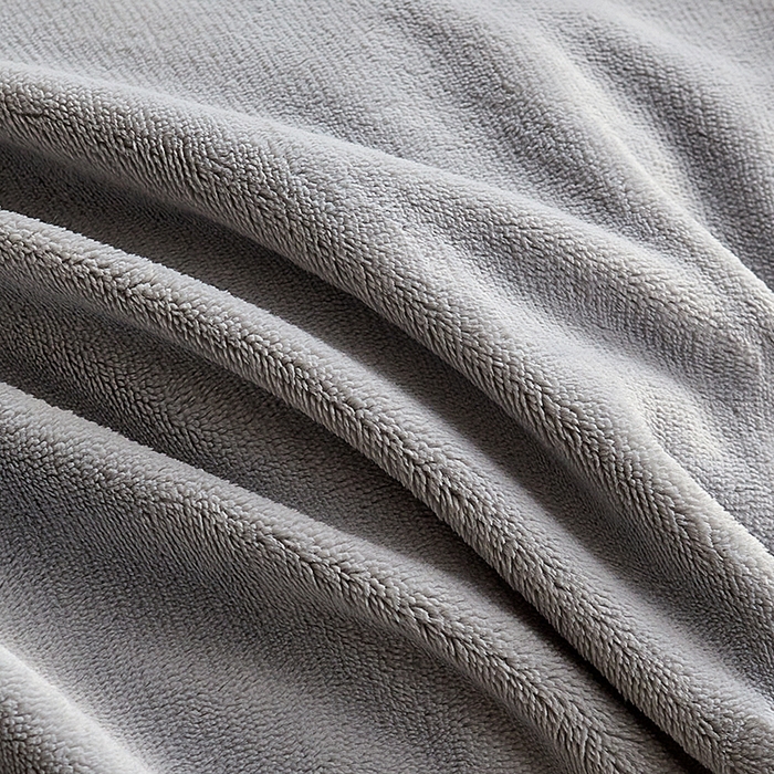 91家纺网 家纺一手货源 找家纺 千朵森 2025新款高克重全消光纯色牛奶绒套件四件套 风格二 太空灰