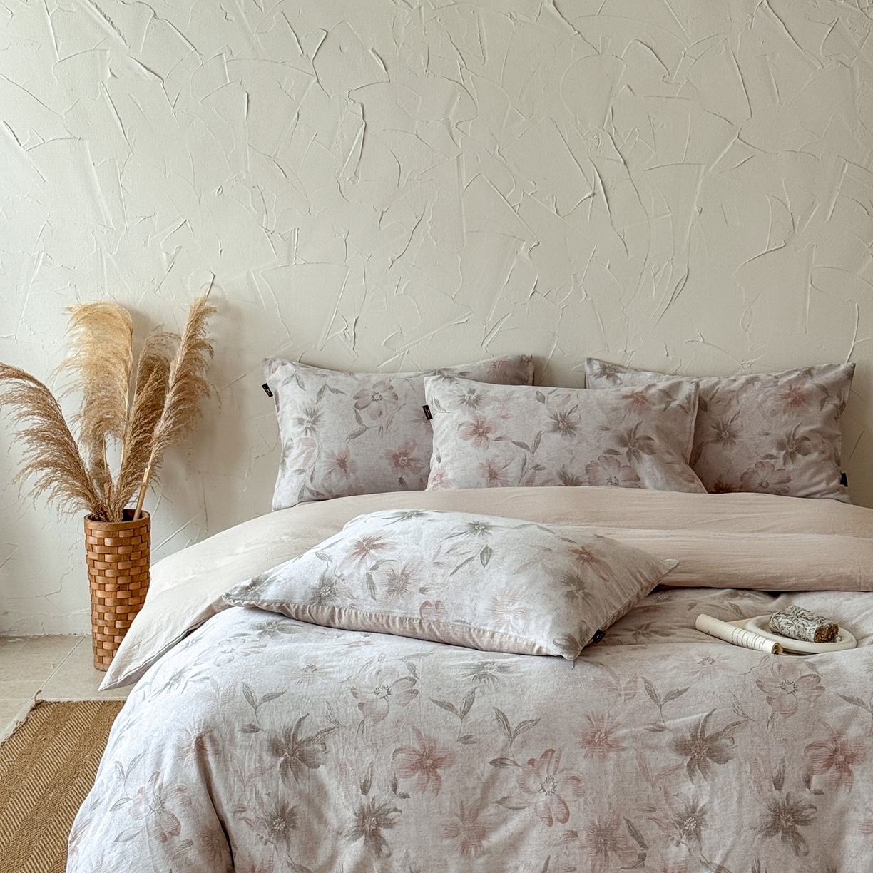 于果 2025新款全棉纯棉色织提花四件套 海棠花语