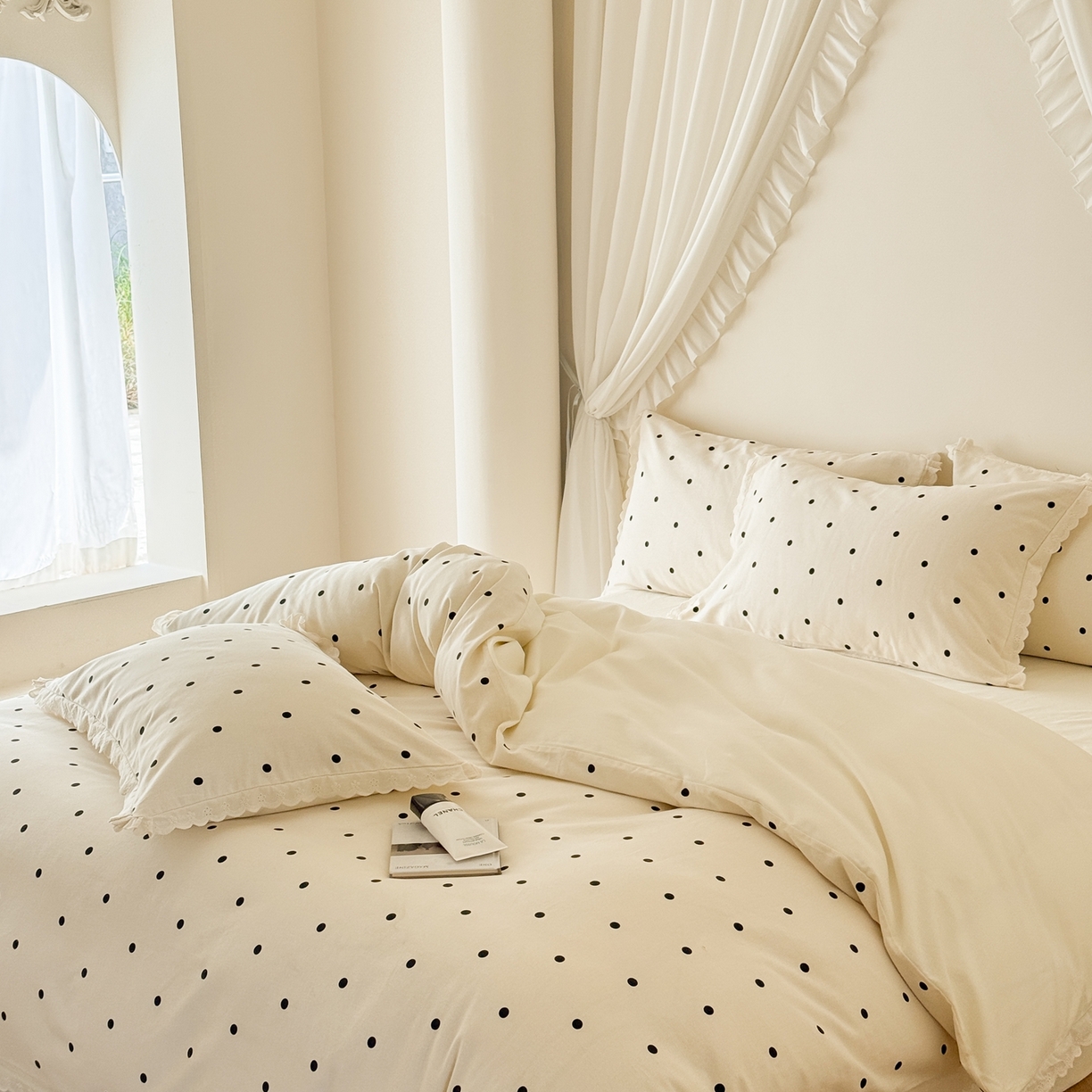 91家纺网 家纺一手货源 找家纺 （总）于果 2025新款全棉纯棉生态磨毛花边款四件套