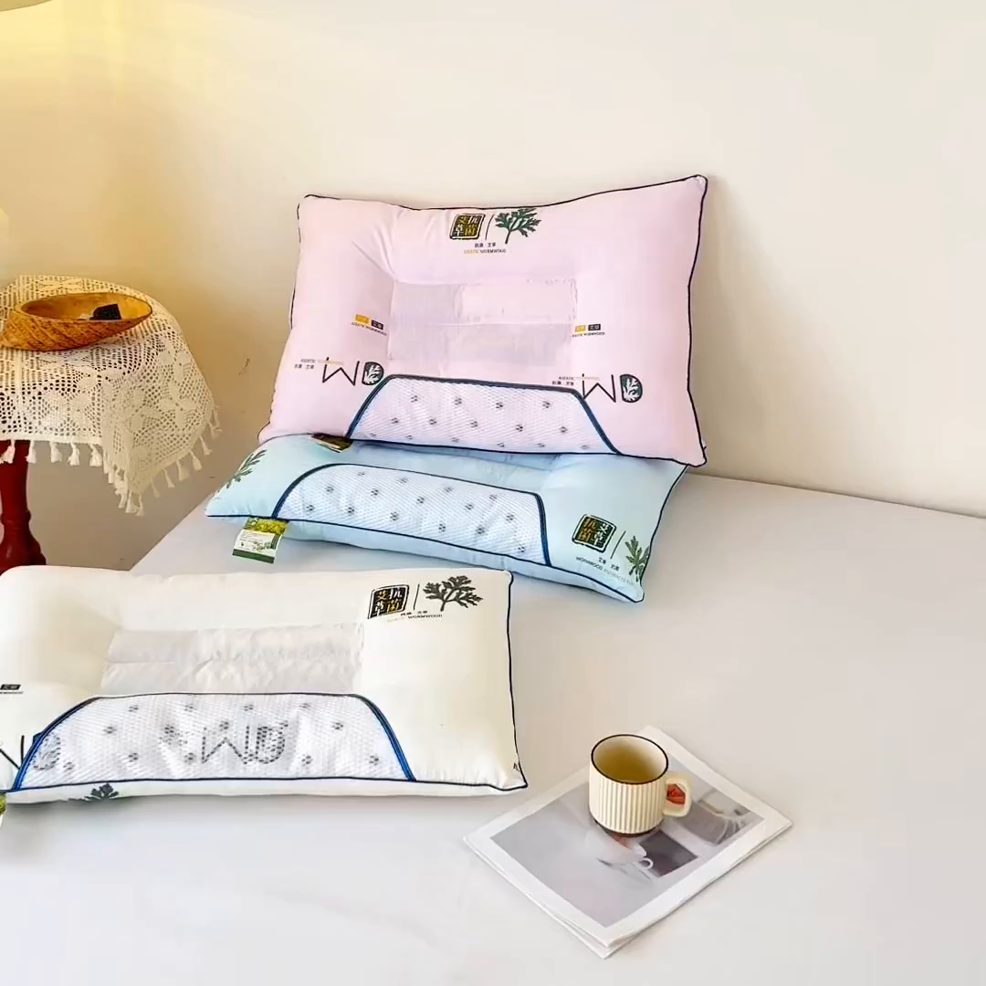 91家纺网 家纺一手货源 找家纺 （总）卓昌枕芯 2025新款艾草抗菌决明子磁石定型枕护颈枕枕头枕芯