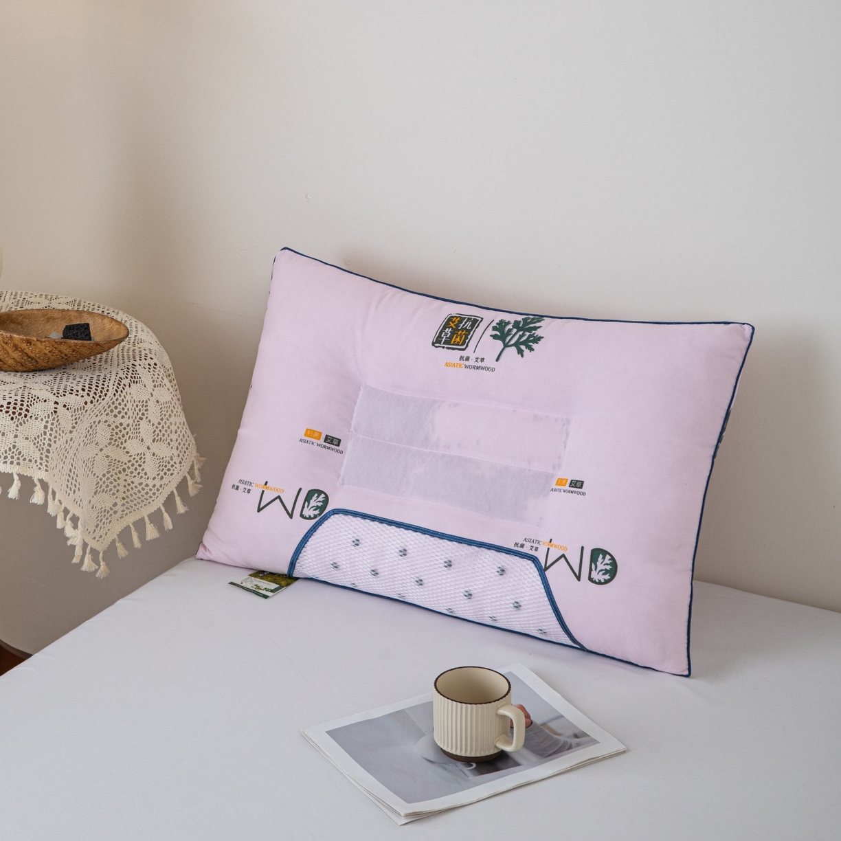 91家纺网 家纺一手货源 找家纺 （总）卓昌枕芯 2025新款艾草抗菌决明子磁石定型枕护颈枕枕头枕芯