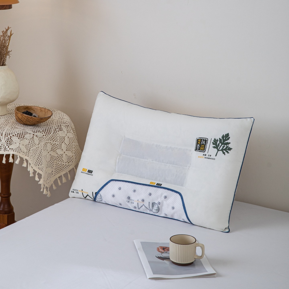 91家纺网 家纺一手货源 找家纺 （总）卓昌枕芯 2025新款艾草抗菌决明子磁石定型枕护颈枕枕头枕芯