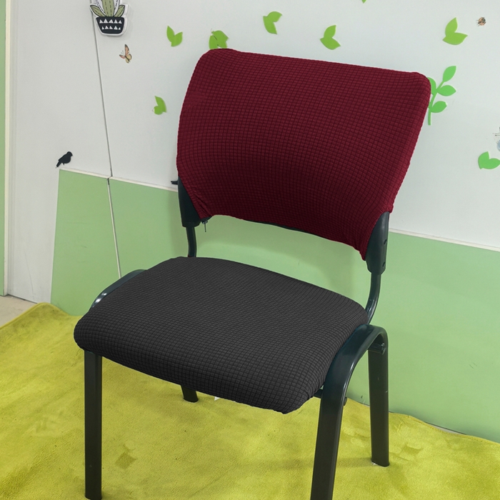 91家纺网 家纺一手货源 找家纺 （总）壹零特色家纺 弹力办公室座椅套 椅子套 防水华夫格弹性椅套-单独拉链款靠背套