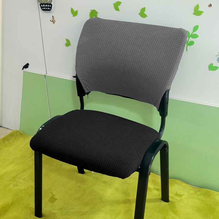 91家纺网 家纺一手货源 找家纺 （总）壹零特色家纺 弹力办公室座椅套 椅子套 防水华夫格弹性椅套-单独拉链款靠背套