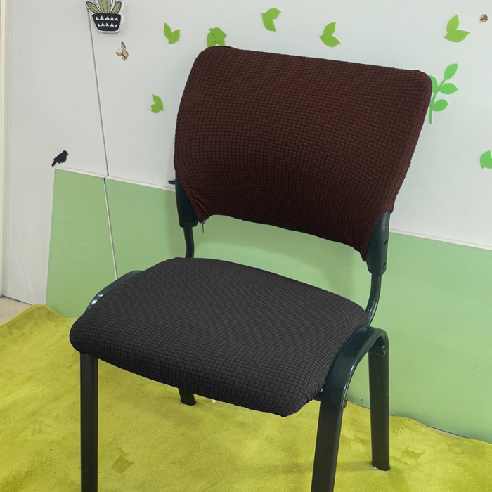 91家纺网 家纺一手货源 找家纺 （总）壹零特色家纺 弹力办公室座椅套 椅子套 防水华夫格弹性椅套-单独拉链款靠背套