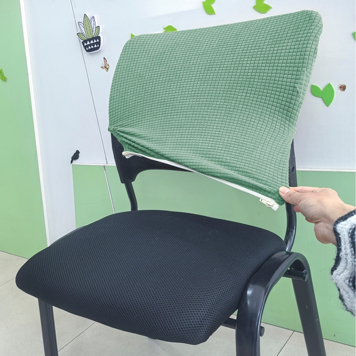 （总）壹零特色家纺 弹力办公室座椅套 椅子套 防水华夫格弹性椅套-单独拉链款靠背套