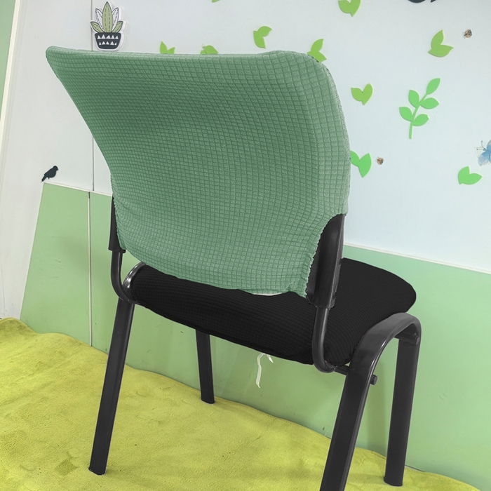 91家纺网 家纺一手货源 找家纺 （总）壹零特色家纺 弹力办公室座椅套 椅子套 防水华夫格弹性椅套-单独拉链款靠背套