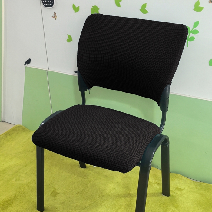 91家纺网 家纺一手货源 找家纺 （总）壹零特色家纺 弹力办公室座椅套 椅子套 防水华夫格弹性椅套-单独拉链款靠背套