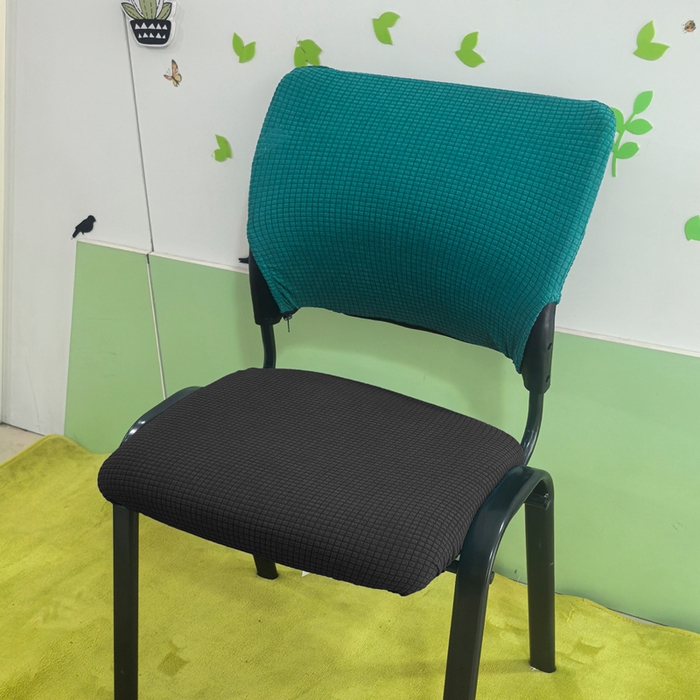 91家纺网 家纺一手货源 找家纺 （总）壹零特色家纺 弹力办公室座椅套 椅子套 防水华夫格弹性椅套-单独拉链款靠背套