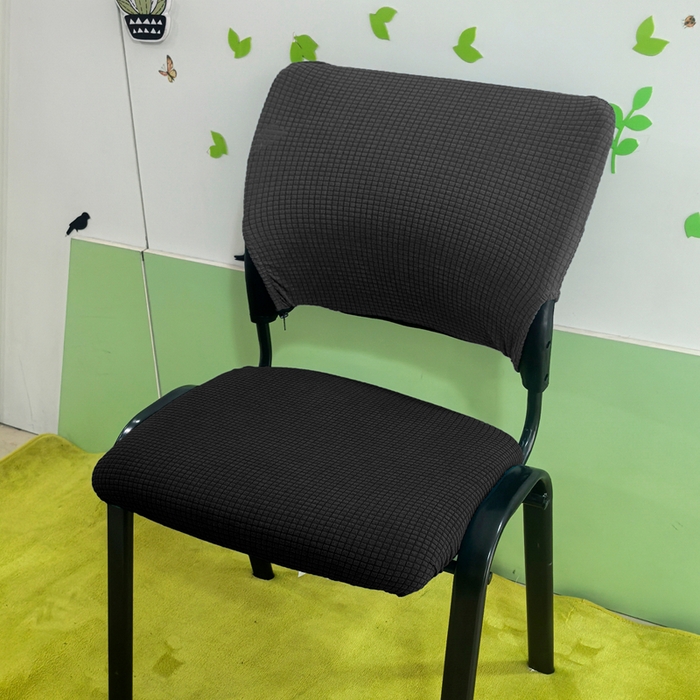 91家纺网 家纺一手货源 找家纺 （总）壹零特色家纺 弹力办公室座椅套 椅子套 防水华夫格弹性椅套-单独拉链款靠背套