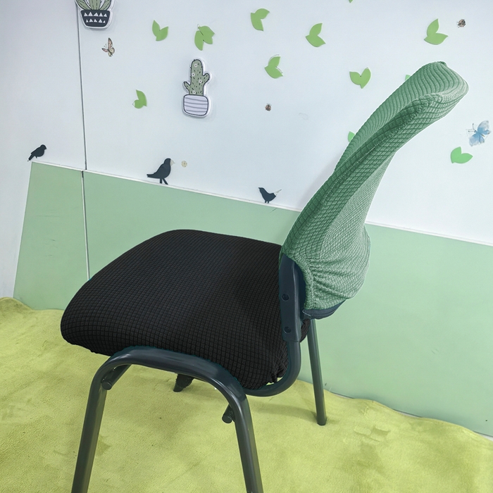 91家纺网 家纺一手货源 找家纺 （总）壹零特色家纺 弹力办公室座椅套 椅子套 防水华夫格弹性椅套-单独拉链款靠背套