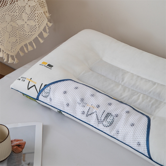 91家纺网 家纺一手货源 找家纺 卓昌枕芯 2025新款艾草抗菌决明子磁石定型枕护颈枕枕头枕芯 米黄