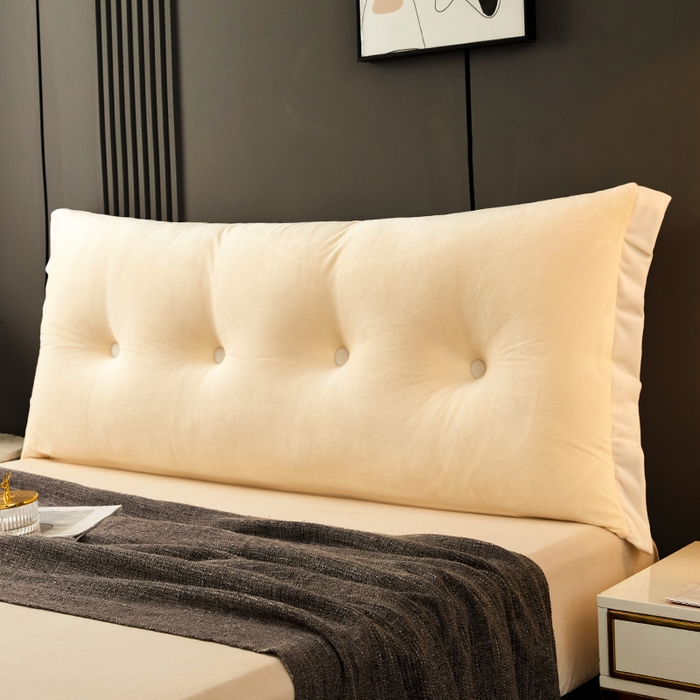 91家纺网 家纺一手货源 找家纺 （总）碧尔家居 2025新款现代床头靠垫卧室床上靠枕深灰榻榻米靠背长条飘窗防撞软包可拆洗