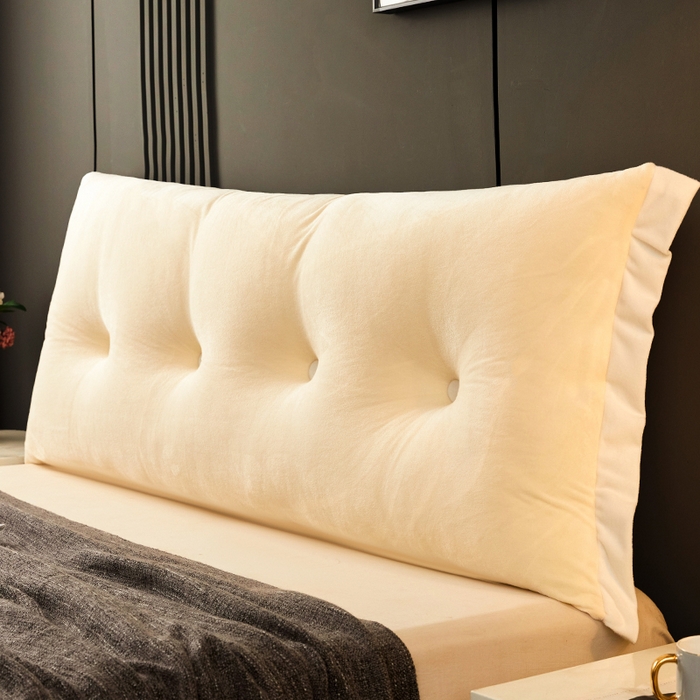 （总）碧尔家居 2025新款现代床头靠垫卧室床上靠枕深灰榻榻米靠背长条飘窗防撞软包可拆洗