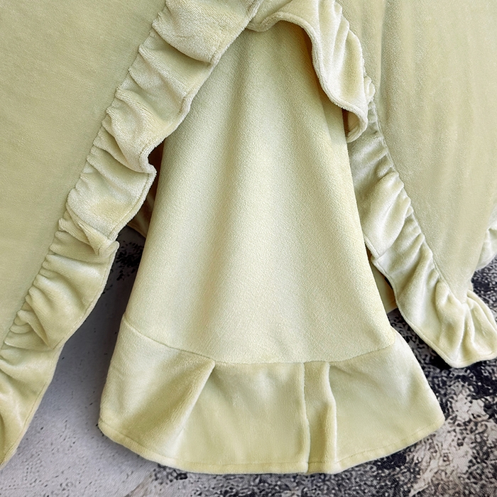 91家纺网 家纺一手货源 找家纺 席之家 2025新款蝴蝶结绣花牛奶绒四件套 蝴蝶结-青柠绿